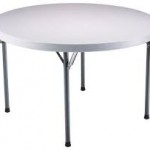 Round Plastic Size: 48" Seats 6 to 7