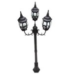 Lamp Post Black  
3 Bulb